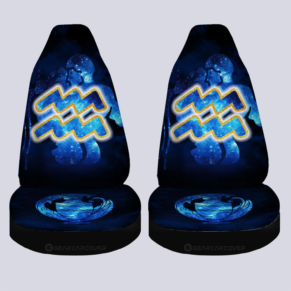 Aquarius Car Seat Covers Custom Name Zodiac Car Accessories