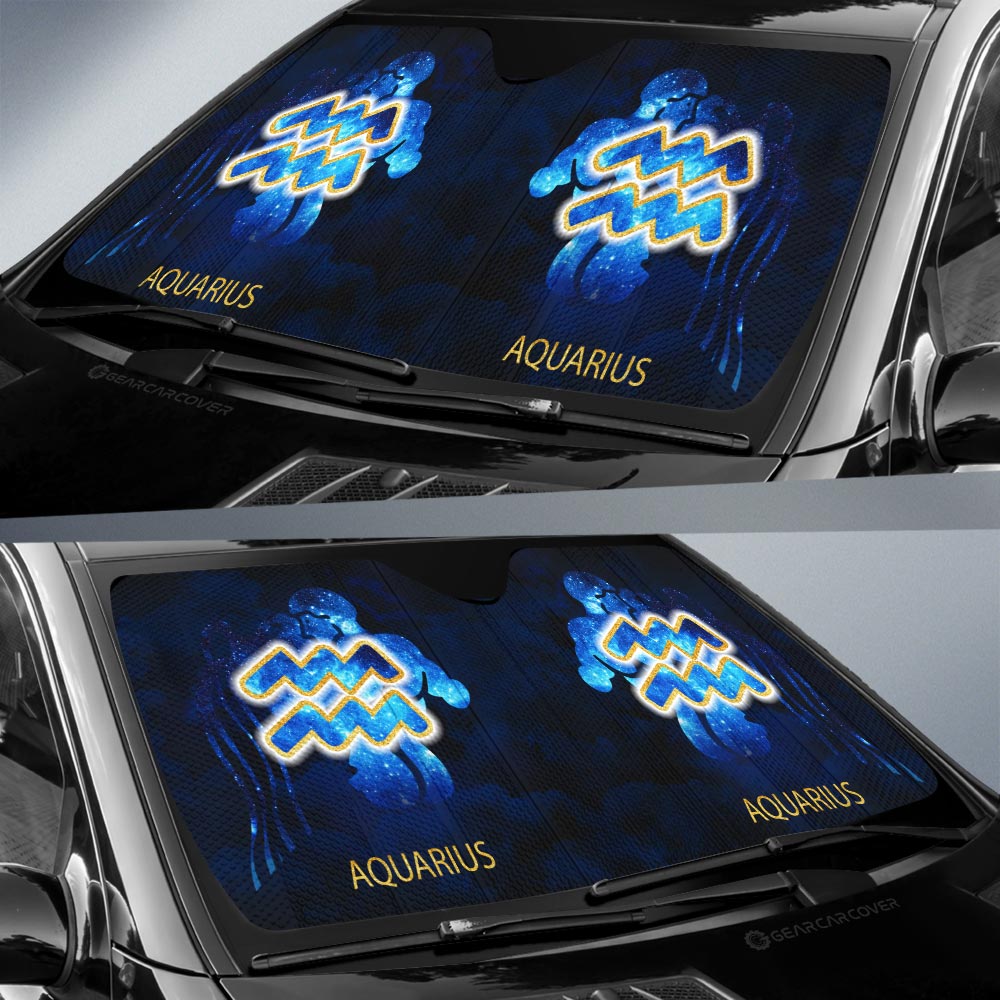 Aquarius Car Sunshade Custom Zodiac Car Interior Accessories
