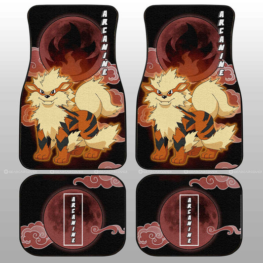 Arcanine Car Floor Mats Custom Anime Car Accessories For Anime Fans