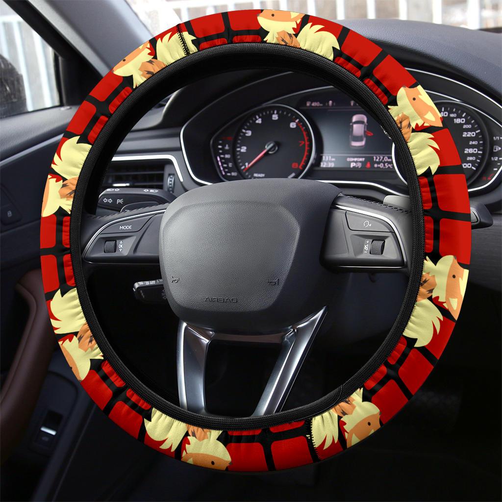 Arcanine Partern Premium Car Steering Wheel Cover