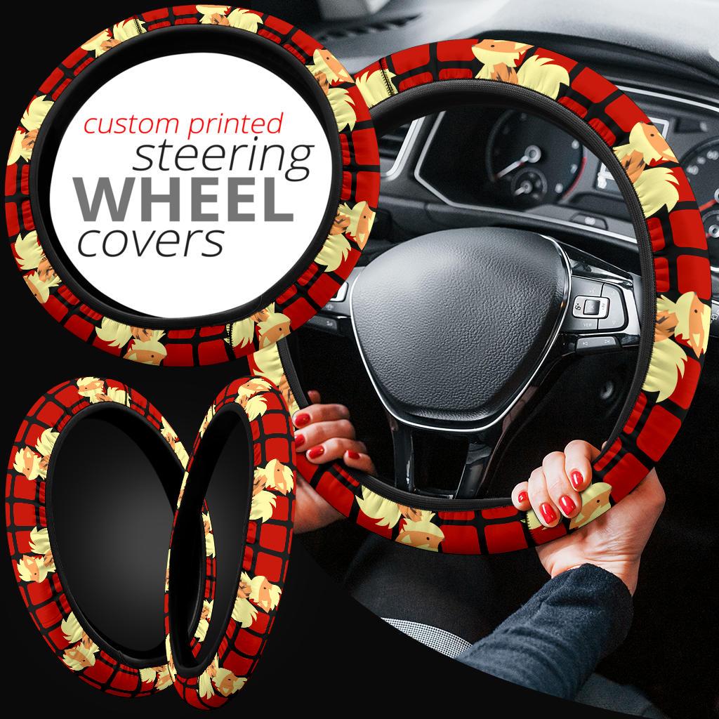 Arcanine Partern Premium Car Steering Wheel Cover