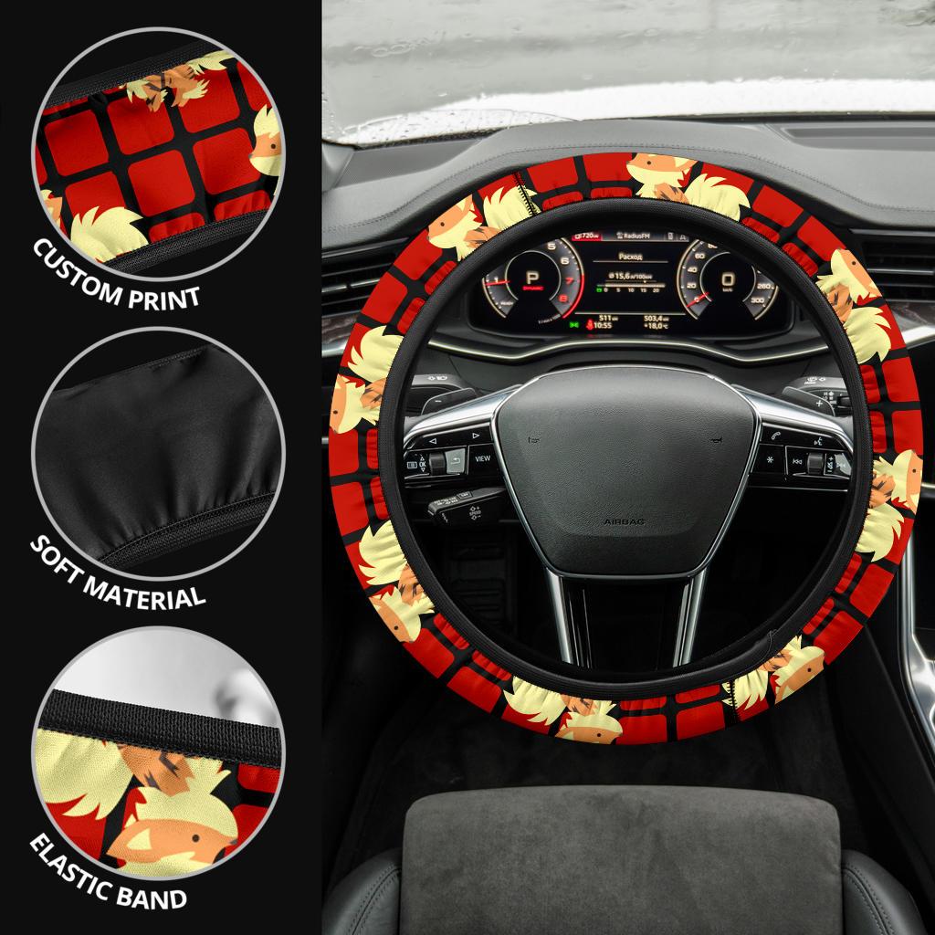 Arcanine Partern Premium Car Steering Wheel Cover