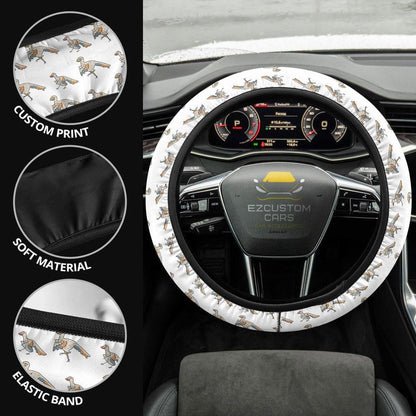 Archaeopteryx Pattern Car Accessories Custom Dinosaur Anime Steering Wheel Cover