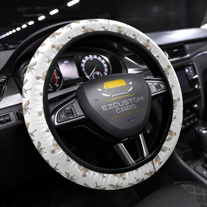 Archaeopteryx Pattern Car Accessories Custom Dinosaur Anime Steering Wheel Cover