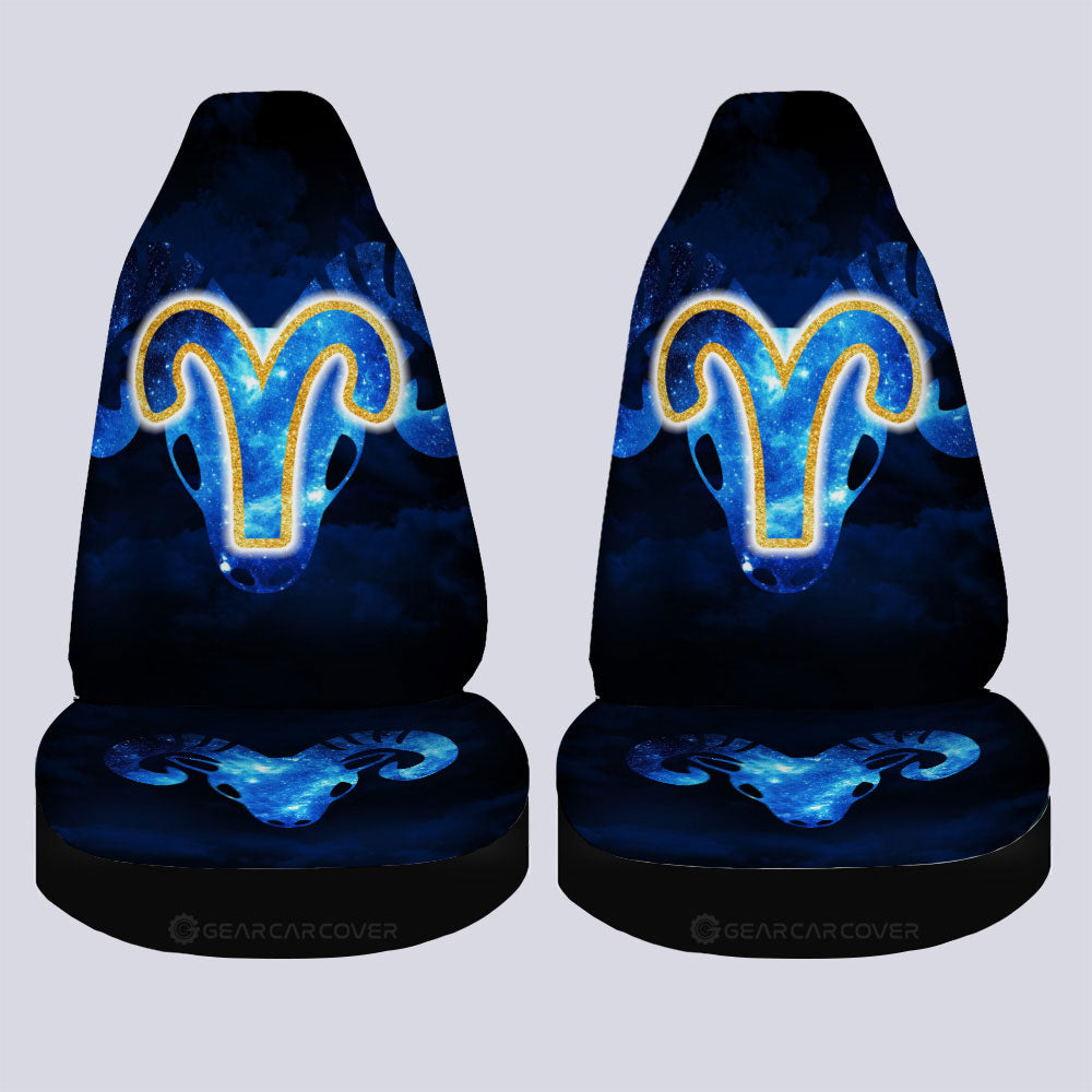 Aries Car Seat Covers Custom Name Zodiac Car Accessories