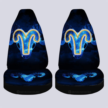 Aries Car Seat Covers Custom Name Zodiac Car Accessories