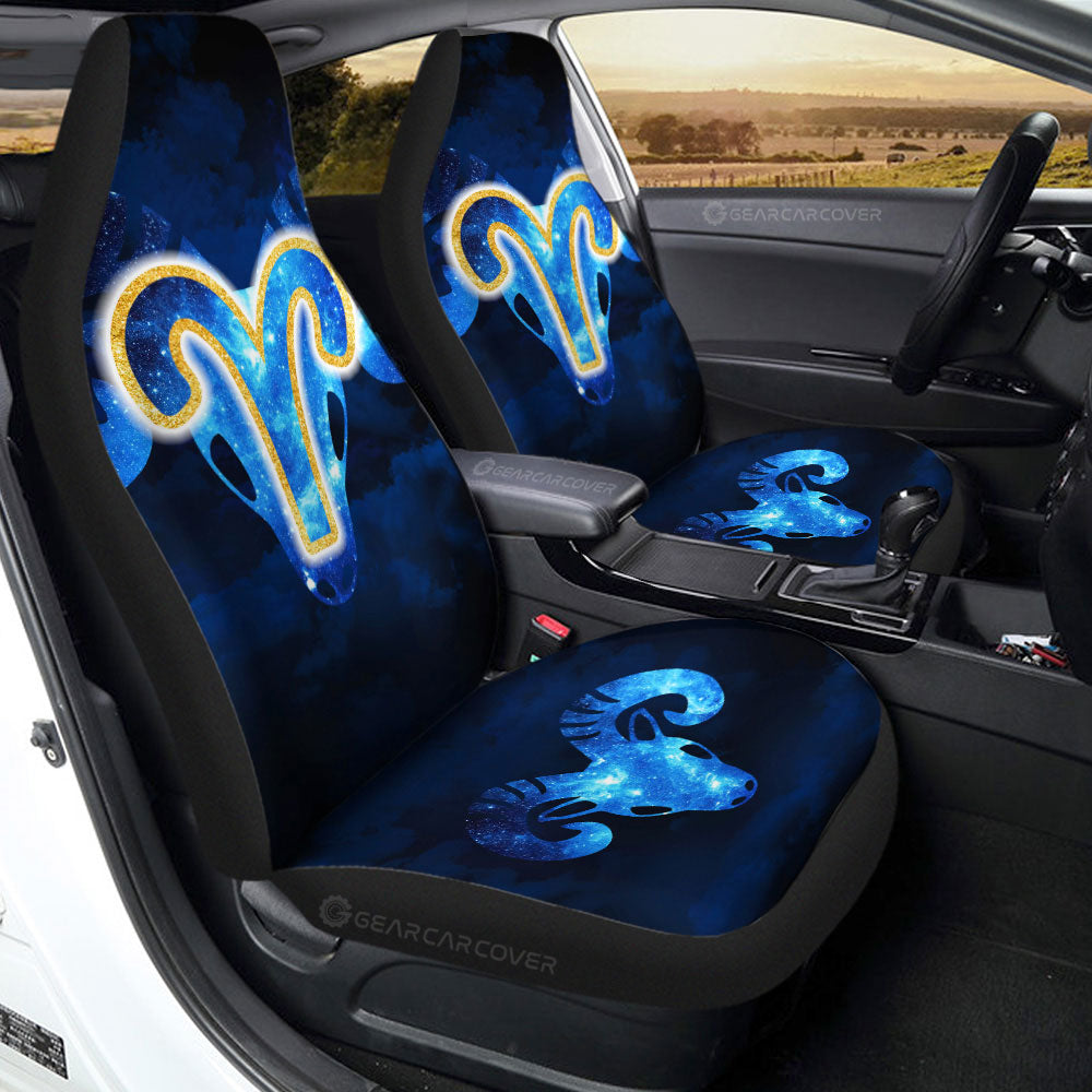 Aries Car Seat Covers Custom Name Zodiac Car Accessories