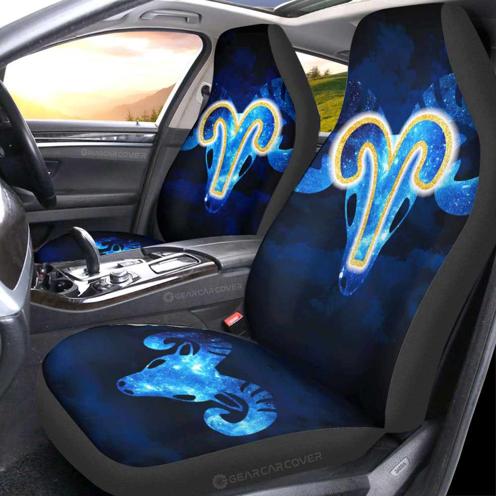 Aries Car Seat Covers Custom Name Zodiac Car Accessories
