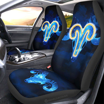 Aries Car Seat Covers Custom Name Zodiac Car Accessories