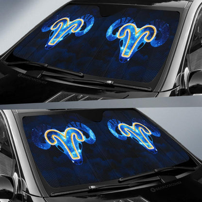 Aries Car Sunshade Custom Name Zodiac Car Interior Accessories