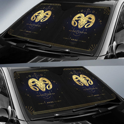 Aries Car Sunshade Custom Zodiac Car Interior Accessories
