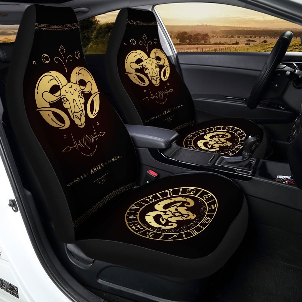 Aries Horoscope Car Seat Covers Custom Birthday Gifts Car Accessories