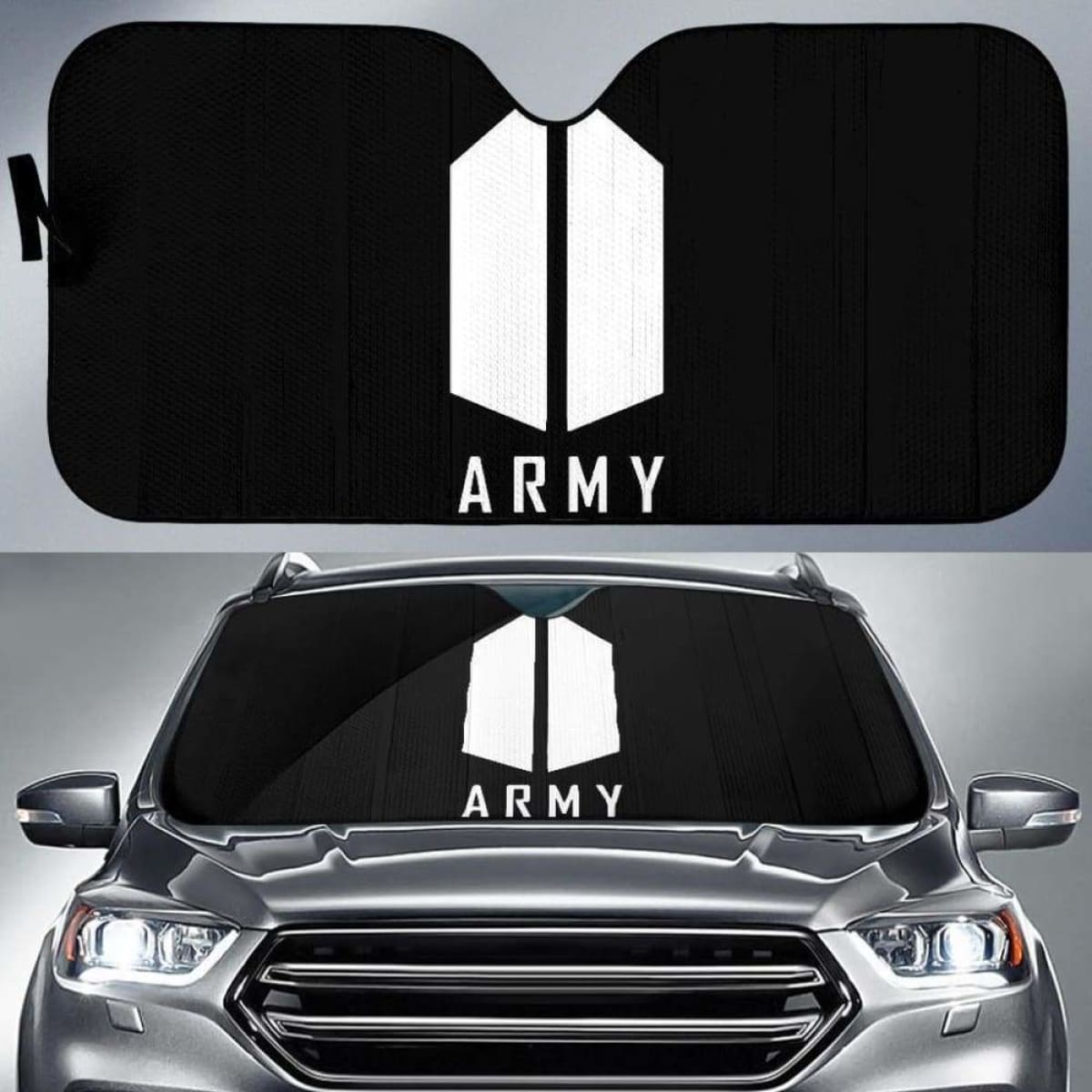 Army BTS Car Sun Shade 918b Universal Fit