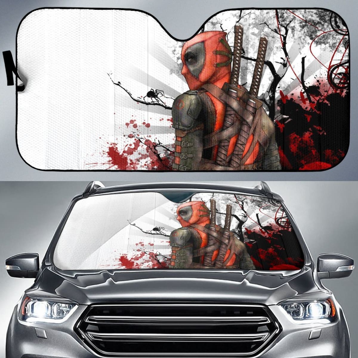 Art Deadpool Car Sun Shades Movie Fan Gift H032720 Universal Fit 225311
