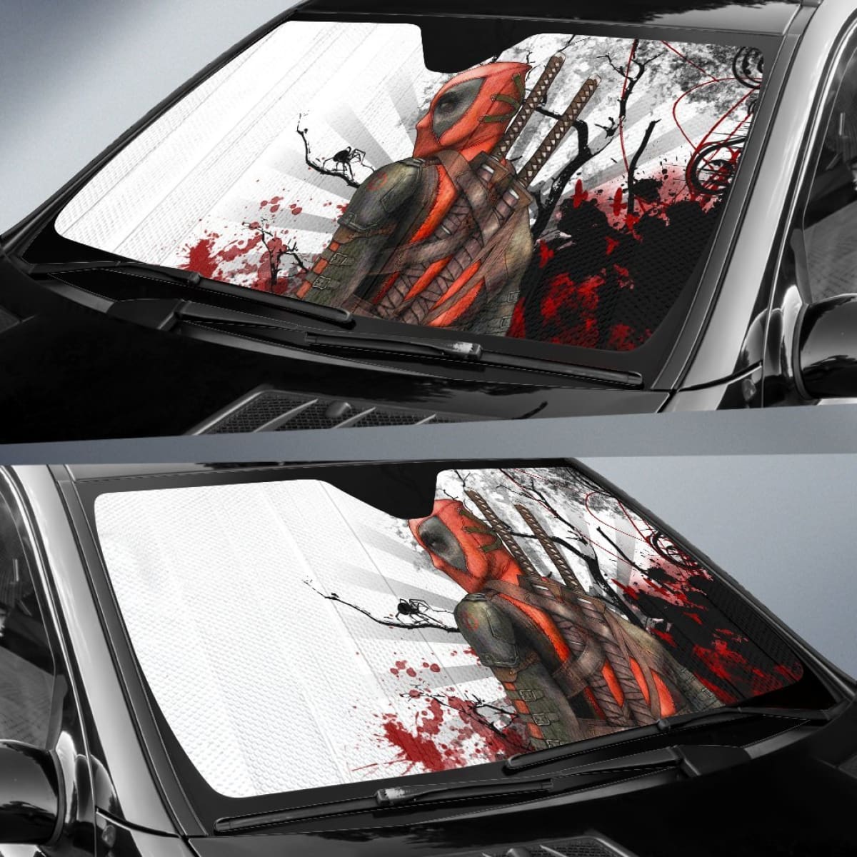 Art Deadpool Car Sun Shades Movie Fan Gift H032720 Universal Fit 225311