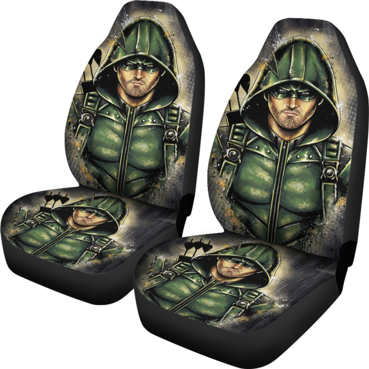 Art Green Arrow Car Seat Covers Amazing Gift Ideas Universal Fit 173905