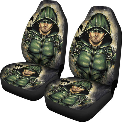 Art Green Arrow Car Seat Covers Amazing Gift Ideas Universal Fit 173905