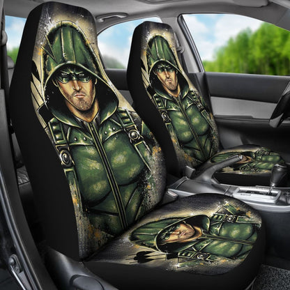 Art Green Arrow Car Seat Covers Amazing Gift Ideas Universal Fit 173905