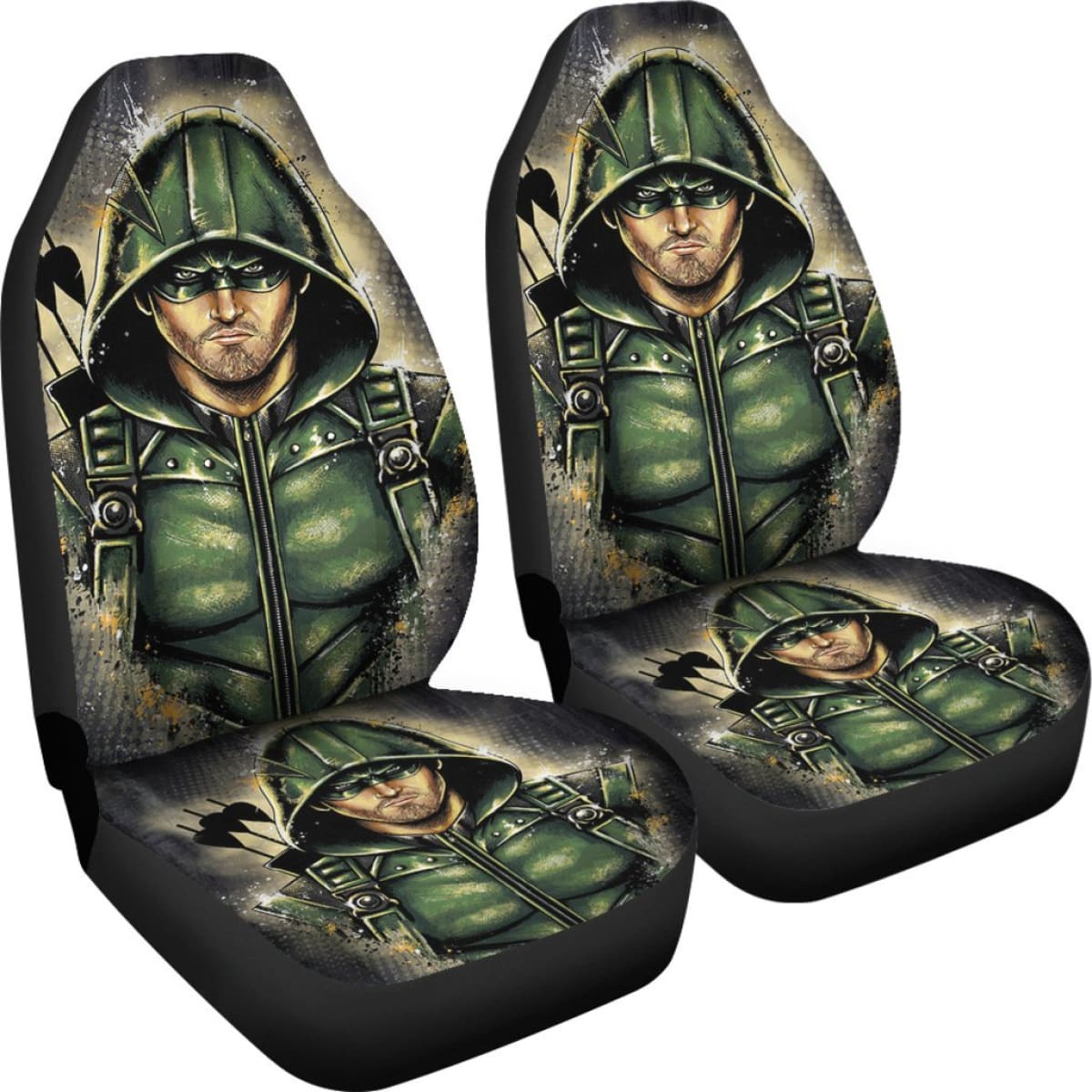 Art Green Arrow Car Seat Covers Amazing Gift Ideas Universal Fit 173905