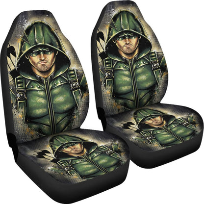 Art Green Arrow Car Seat Covers Amazing Gift Ideas Universal Fit 173905