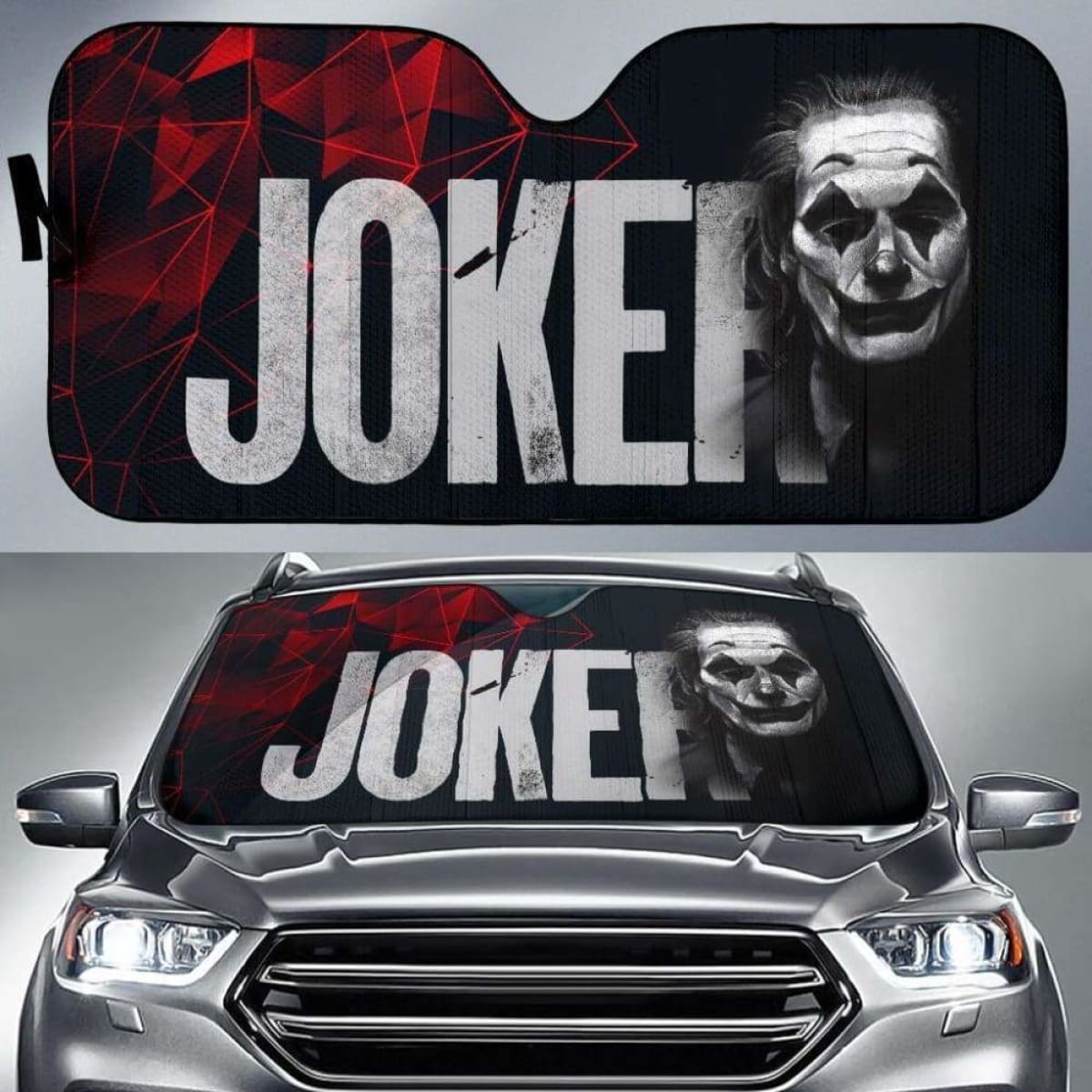 Art Joker Suicide Squad Car Sun Shades Movie Fan Gift Universal Fit 051012