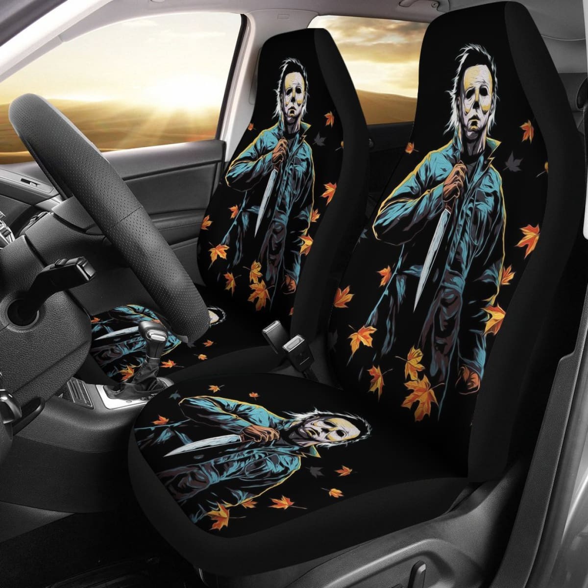 Art Michael Myers Halloween Car Seat Covers Movie Fan Gift Universal Fit 103530