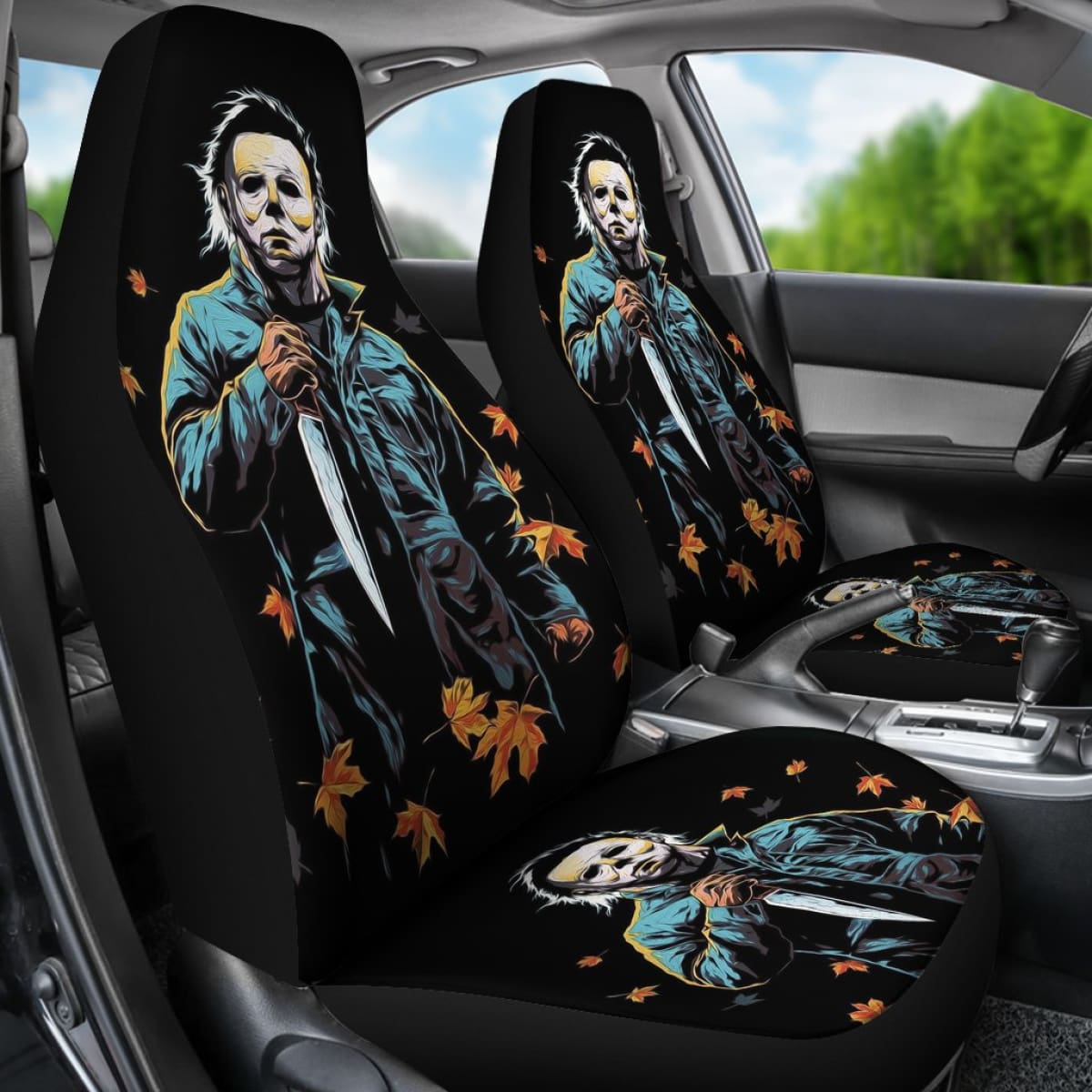 Art Michael Myers Halloween Car Seat Covers Movie Fan Gift Universal Fit 103530