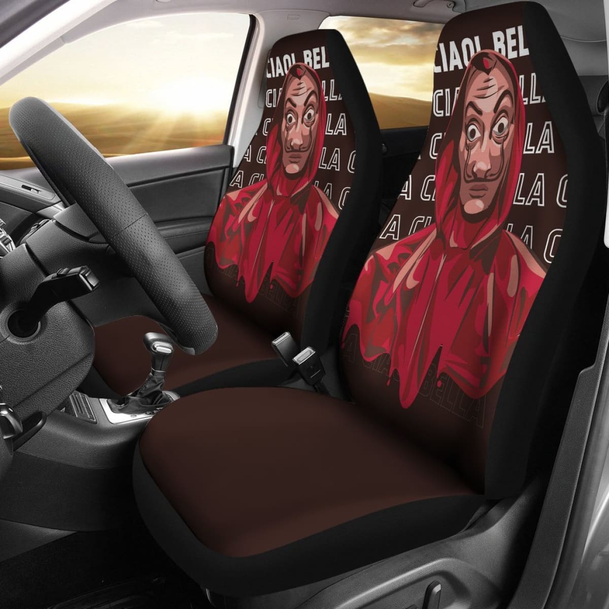 Art Money Heist La Casa De Papel Car Seat Covers Movie H051520 Universal Fit 072323