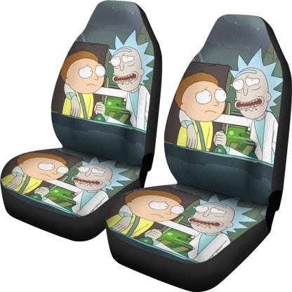 Art Rick and Morty Car Seat Covers Cartoon Fan Gift Universal Fit 210212