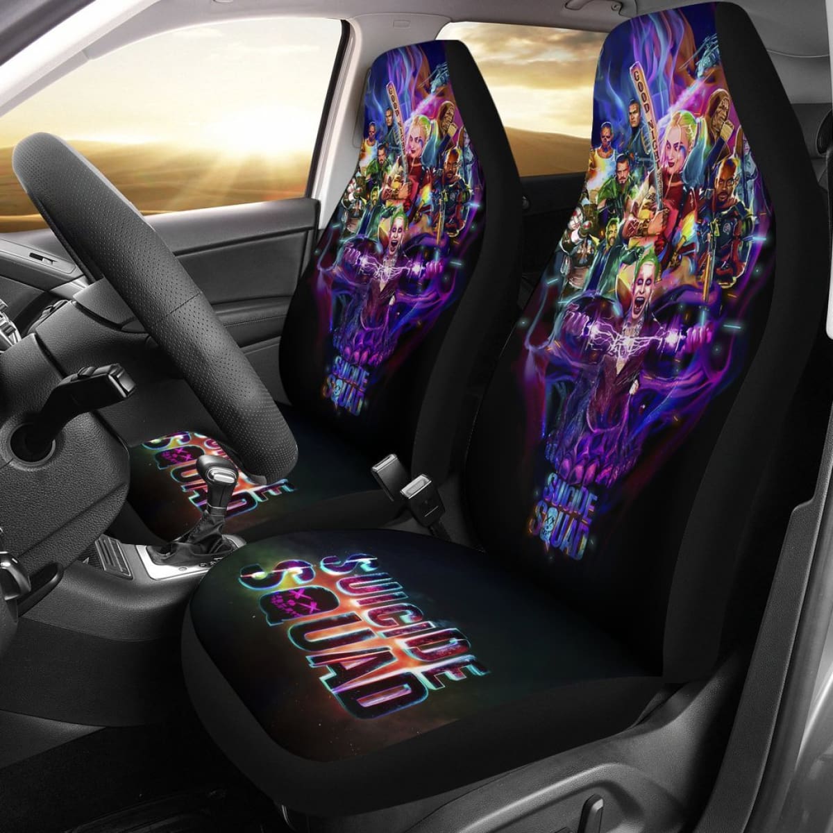 Art Suicide Squad Car Seat Covers Movie Fan Gift H031020 Universal Fit 225311