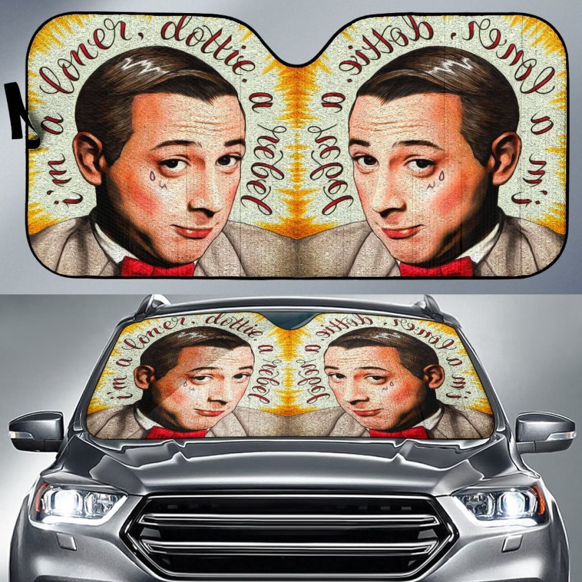 Art Wee Pee Herman Car Sun Shades Amazing Gift Ideas Universal Fit 173905