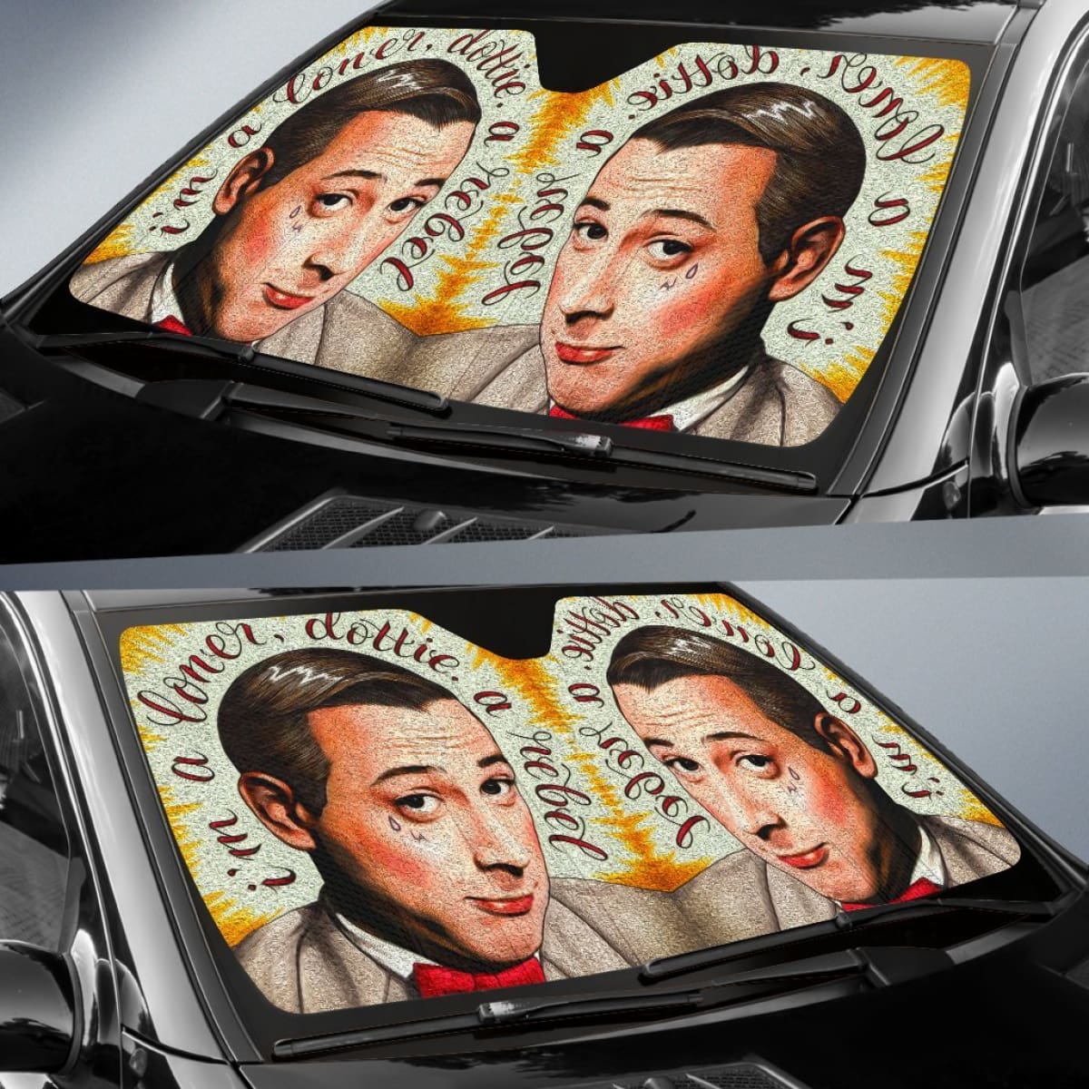 Art Wee Pee Herman Car Sun Shades Amazing Gift Ideas Universal Fit 173905