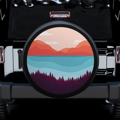 Artsy Mountain Range Spare Tire Cover