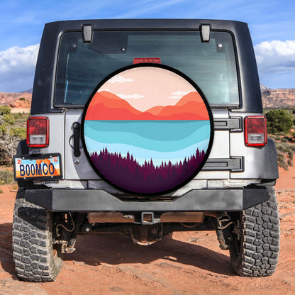 Artsy Mountain Range Spare Tire Cover