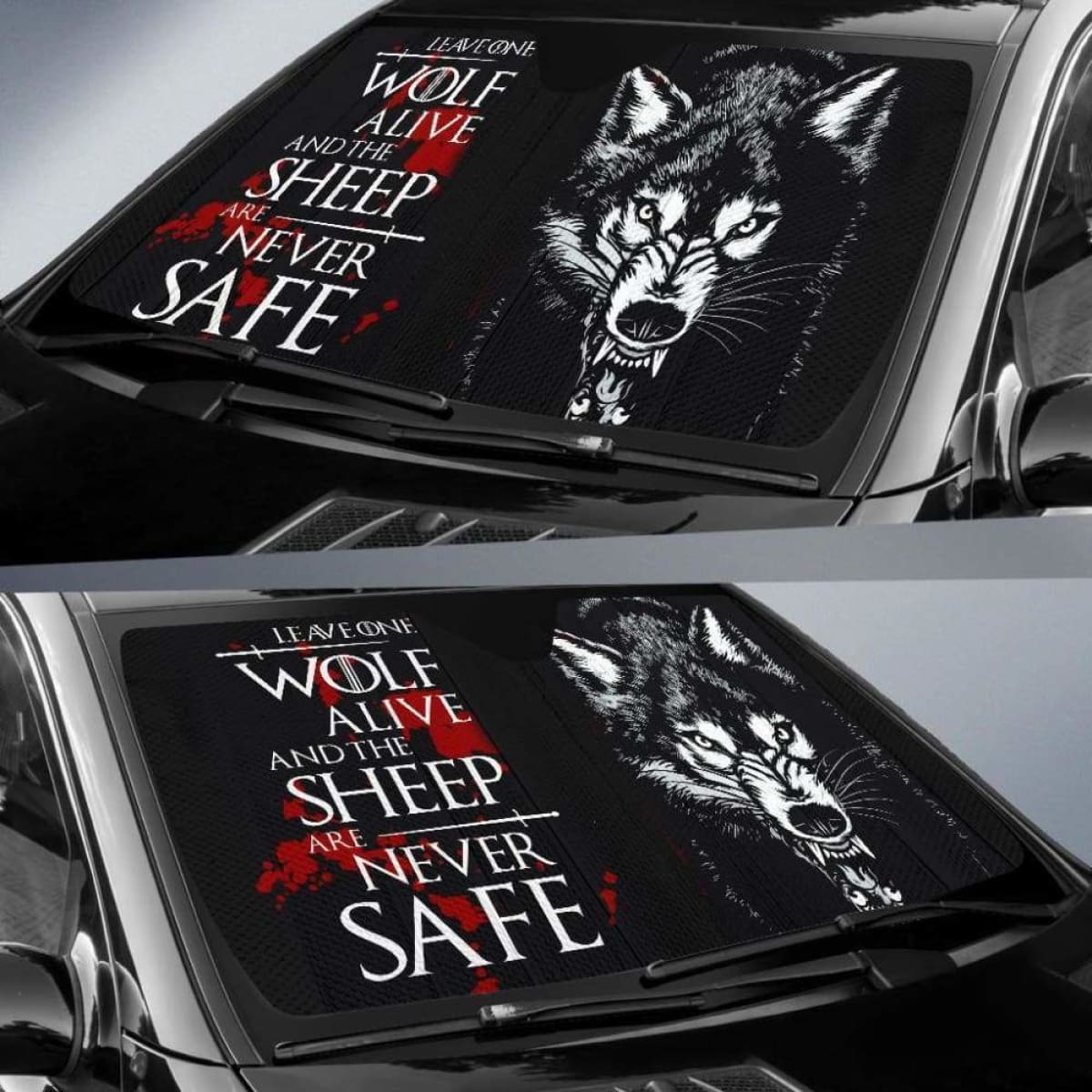 Arya Stark - Leave One Wolf Alive Auto Sun Shades Universal Fit 112611