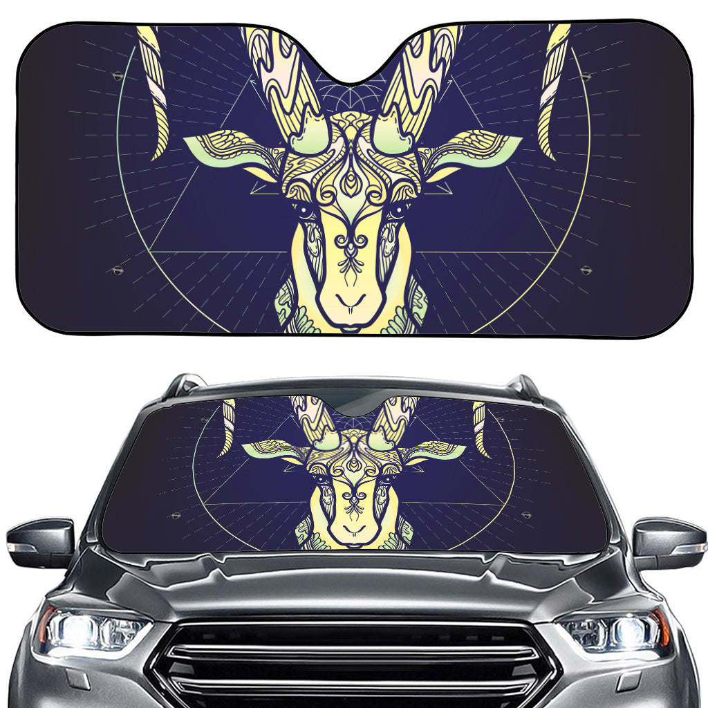 Astrological Capricorn Sign Print Car Windshield Sun Shade