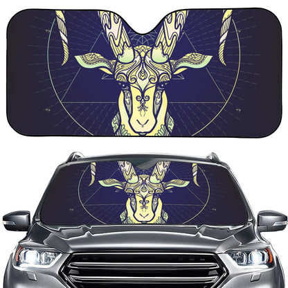 Astrological Capricorn Sign Print Car Windshield Sun Shade