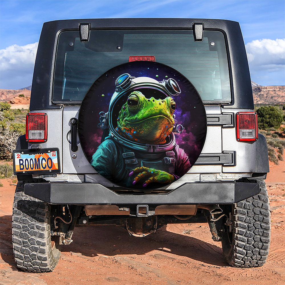Astronaut Frog Animal Car Spare Tire Cover