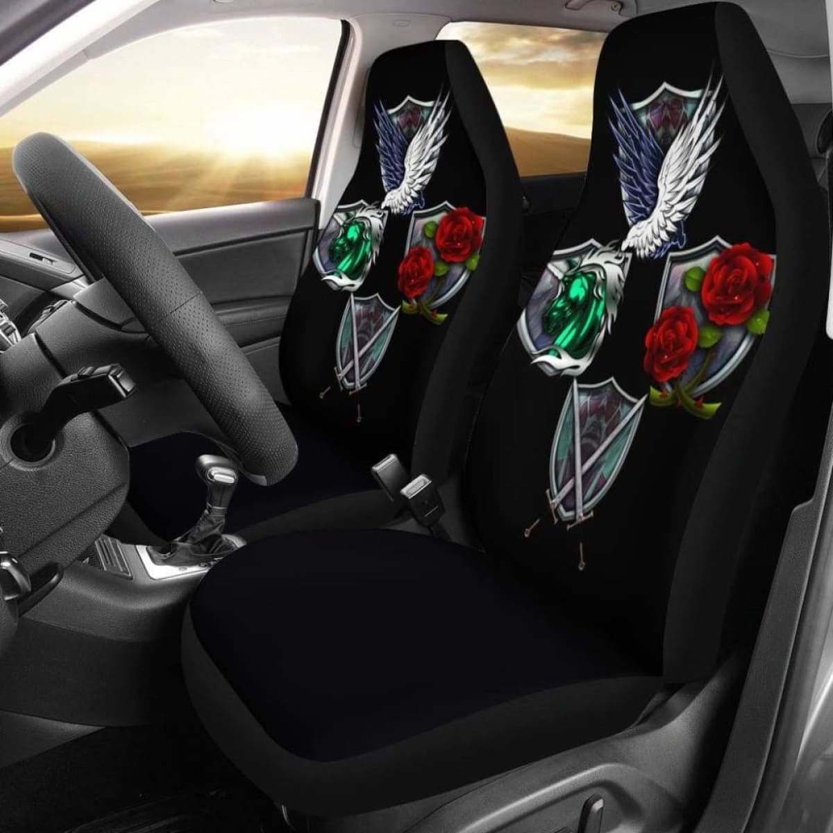 Attack On Titan Emblem Seat Covers 101719 Universal Fit
