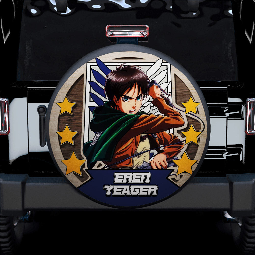 Attack On Titan Eren Yeager Jeep Car Spare Tire Cover