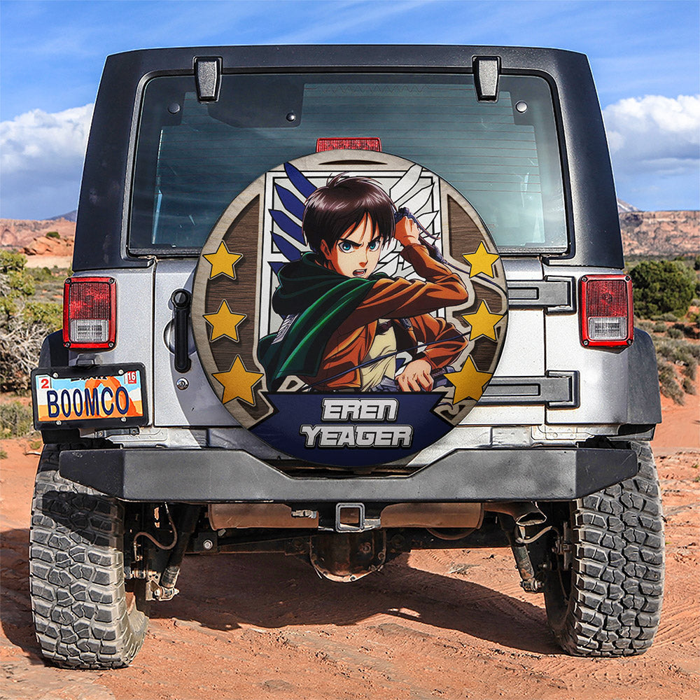 Attack On Titan Eren Yeager Jeep Car Spare Tire Cover