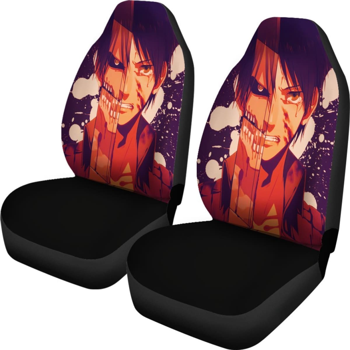 Attack On Titan Face Seat Covers Amazing Best Gift Ideas 2020 Universal Fit 090505