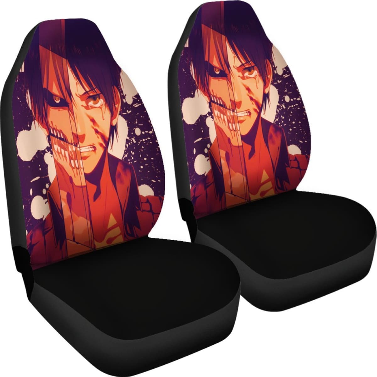 Attack On Titan Face Seat Covers Amazing Best Gift Ideas 2020 Universal Fit 090505