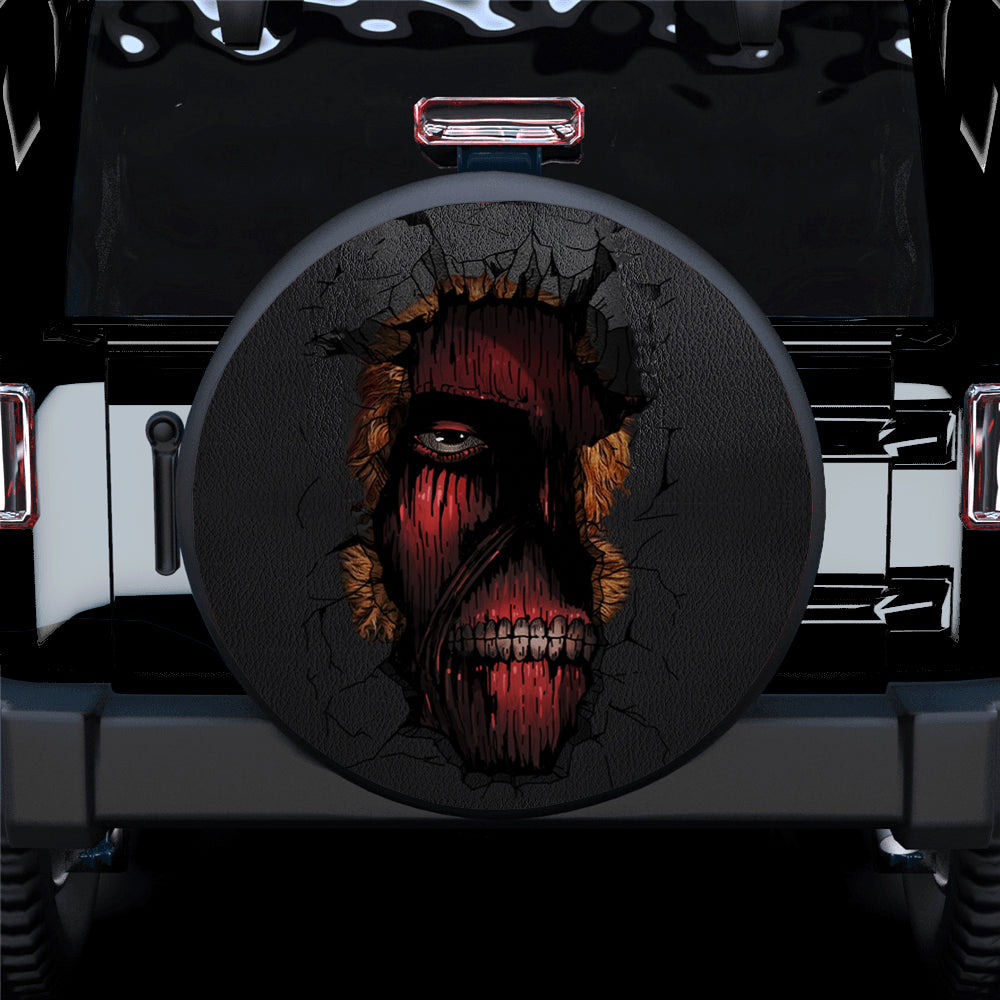 Attack On Titan Face Wall Car Spare Tire Cover