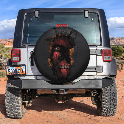 Attack On Titan Face Wall Car Spare Tire Cover