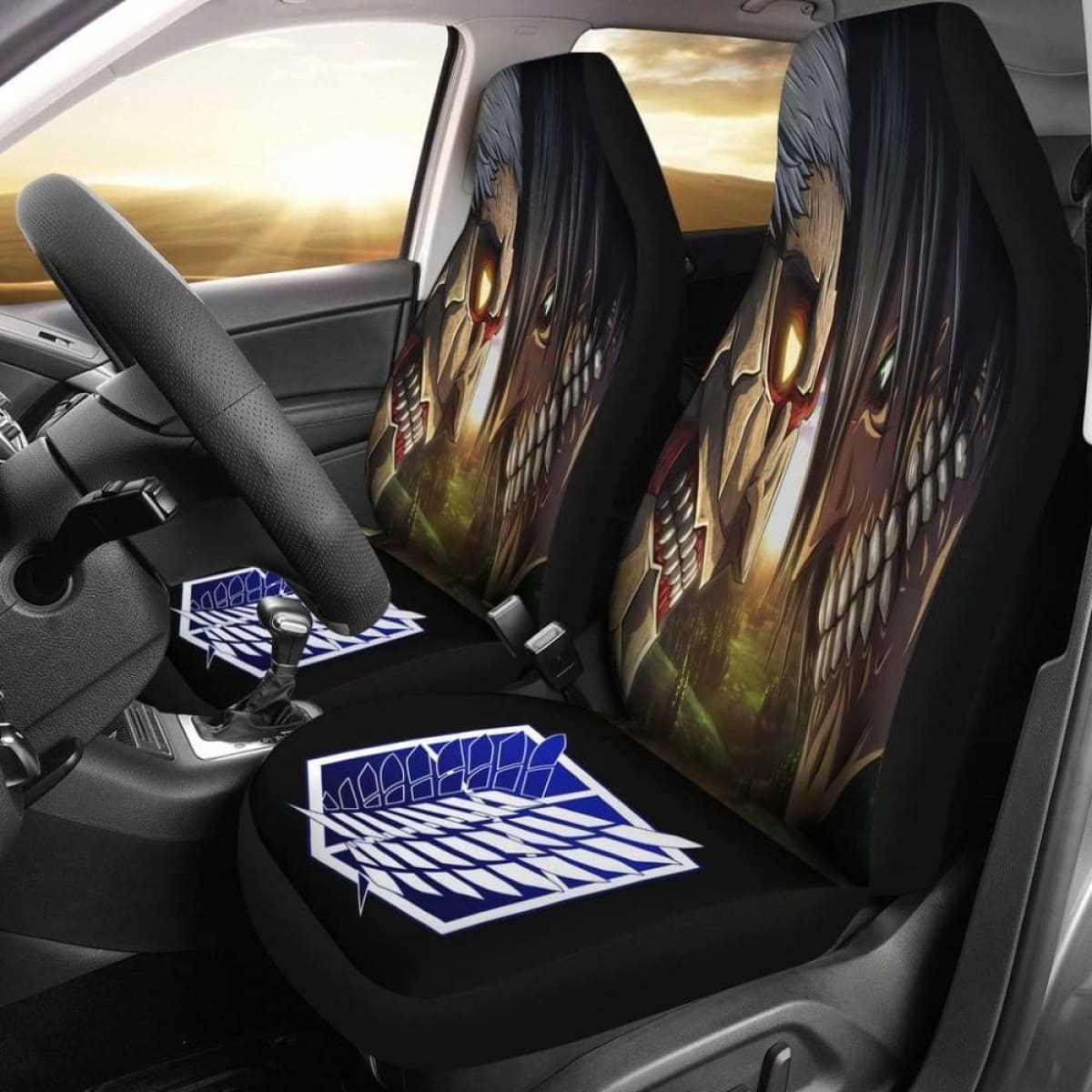 Attack On Titan Fight Seat Covers 101719 Universal Fit