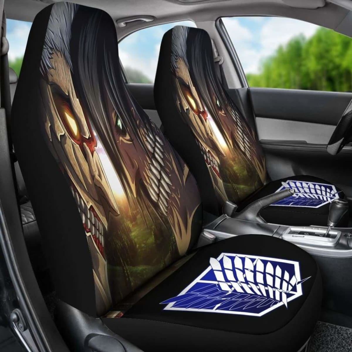 Attack On Titan Fight Seat Covers 101719 Universal Fit