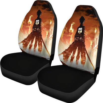 Attack On Titan Fire Seat Covers Amazing Best Gift Ideas 2020 Universal Fit 090505
