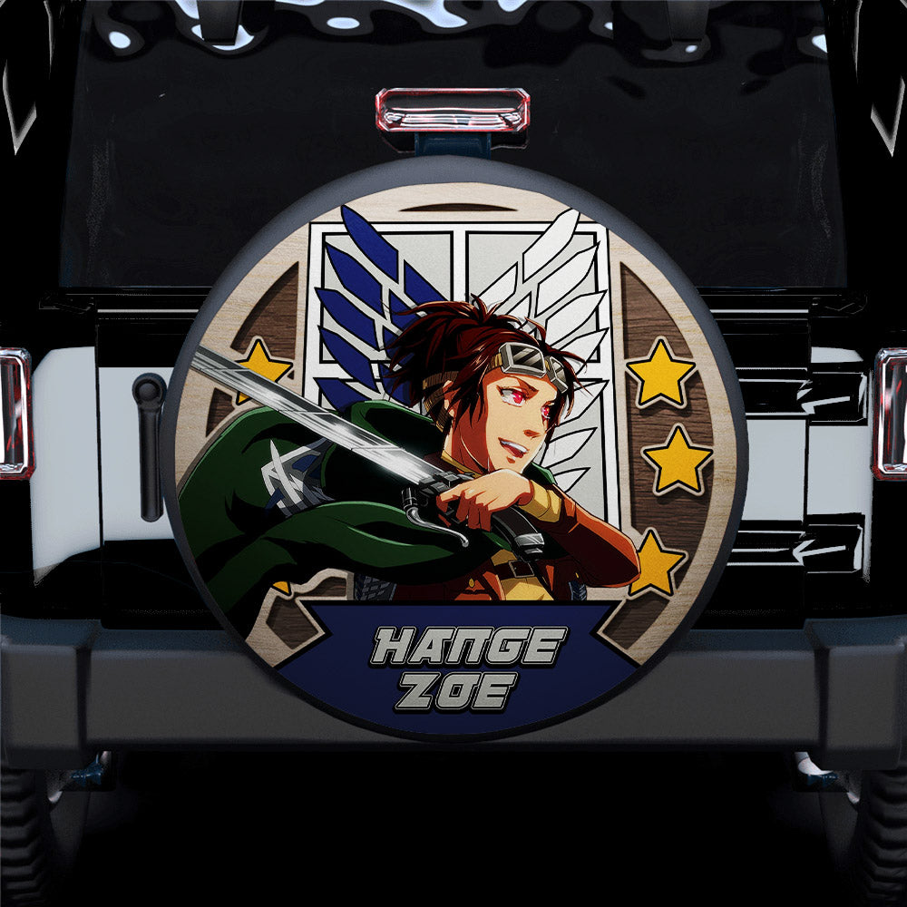 Attack On Titan Hange Zoe Jeep Car Spare Tire Cover