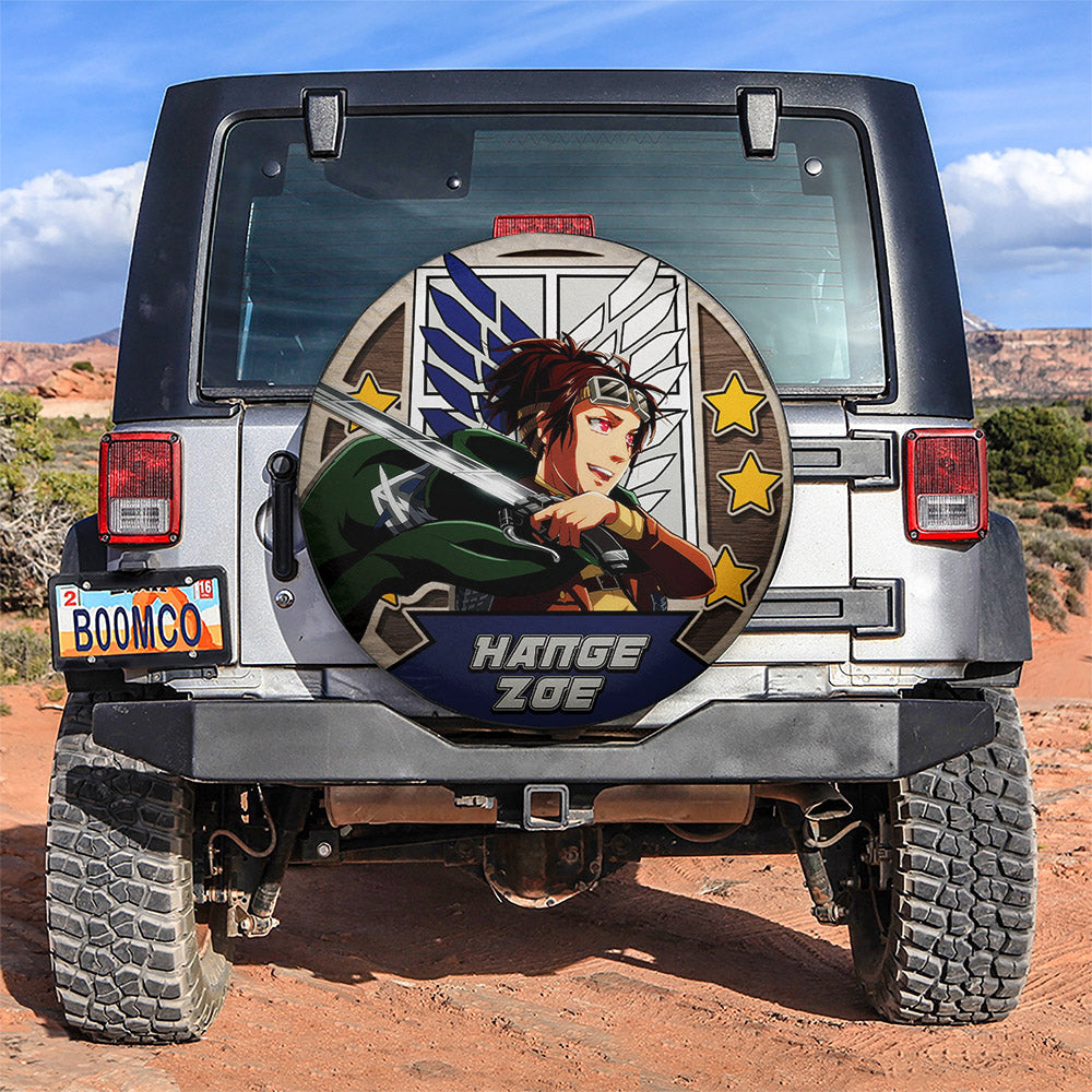 Attack On Titan Hange Zoe Jeep Car Spare Tire Cover